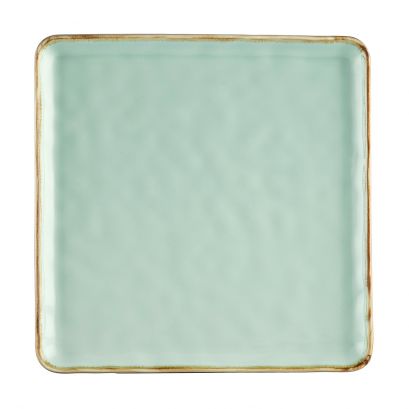 C.A.C. PMS-SQ21-G Square Plate – 12" light green porcelain plate, 12 per case