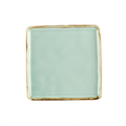 C.A.C. PMS-SQ8-G Square Plate – 8 1/4" light green porcelain plate, 24 per case