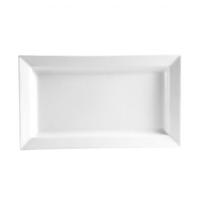 C.A.C. PNS-13 Deep Rectangular Platter – 11.5" 16oz white porcelain, 12 per case
