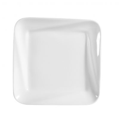 C.A.C. PNS-308 Deep Square Plate – 8" white porcelain deep plate, 24 per case