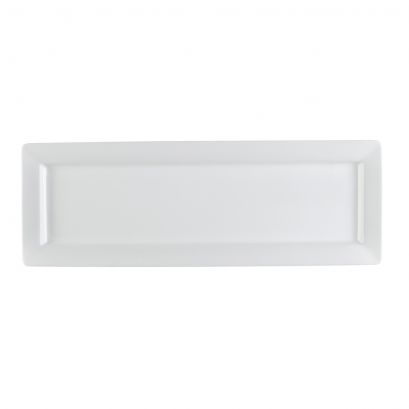 C.A.C. PNS-461 Long Deep Rectangular Platter – 16 1/4" white porcelain platter, 12 per case