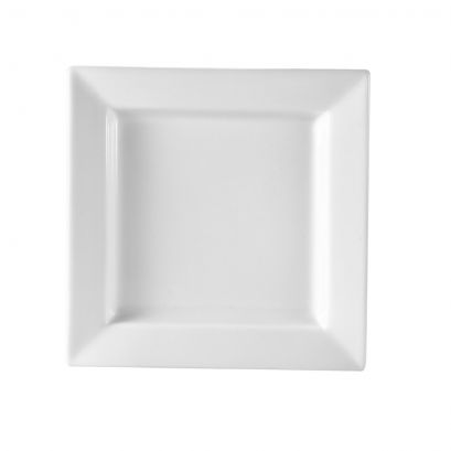 C.A.C. PNS-9 Deep Square Plate – 9" white porcelain deep plate, 24 per case