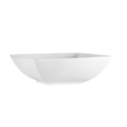 C.A.C. PNS-B7 Square Bowl – 7 1/2" white porcelain 24oz bowl, 36 per case