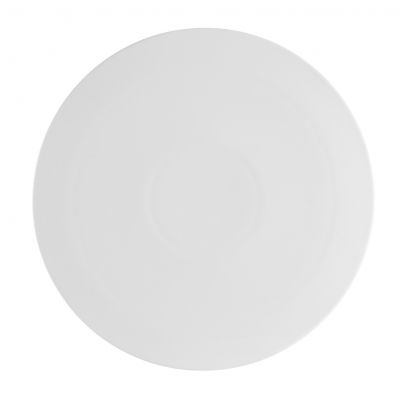 C.A.C. PP-2 14" Flat Pizza Plate – durable white porcelain, 12 per case