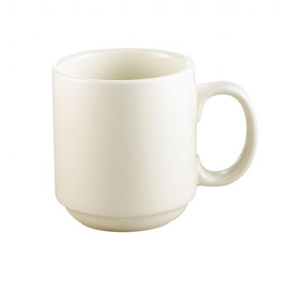 C.A.C. PRM-10-W Prime Straight Stacking Mug AW 10oz – durable American White porcelain, 36 per case