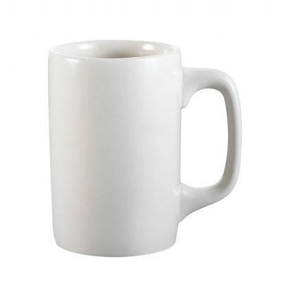 C.A.C. PRM-12-P Pure White Straight Stacking Mug 12oz – 36 per case