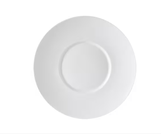 C.A.C. PS-20 11-inch wide rim flat porcelain plate, sold in a case of 12
