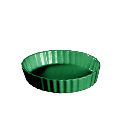 C.A.C. QCD-5-G 5-inch green round quiche dish with 5.5 oz capacity, case of 24