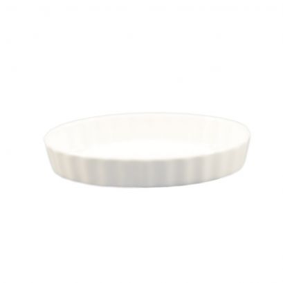 C.A.C. QSV-11 11-inch oval fluted dish with 36 oz capacity, case of 12