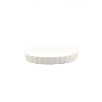 C.A.C. QSV-5 5-inch oval fluted dish with 4 oz capacity, case of 36