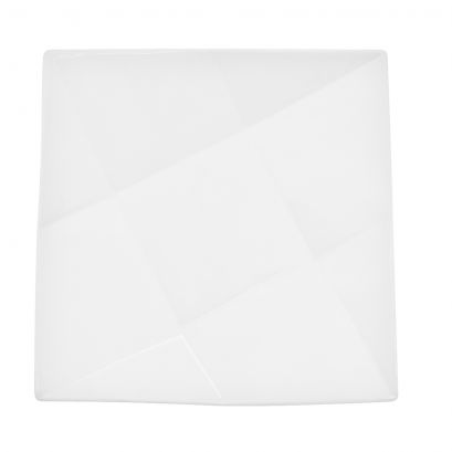 C.A.C. QZT-21 12-inch crystal square plate, case of 12