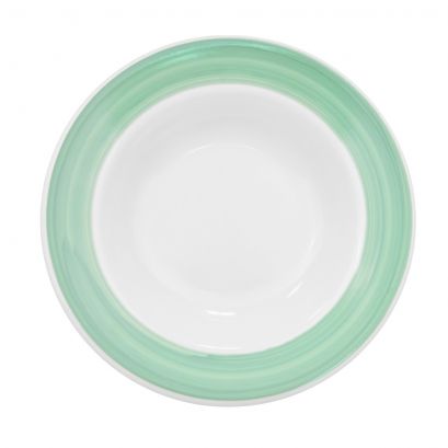 C.A.C. R-115-G 24oz green pasta bowl, 11 3/8-inch, case of 12