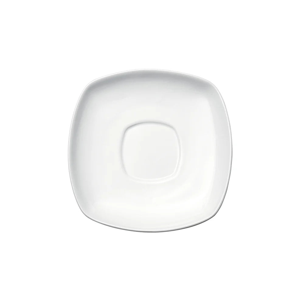 Winco RSS-6, RoyalSquare 6" 3 Doz/Case White Square Porcelain Saucer for #RCC-8