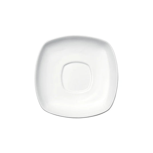 Winco RSS-6, RoyalSquare 6" 3 Doz/Case White Square Porcelain Saucer for #RCC-8
