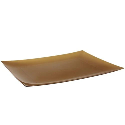 Rectangles Gold Plates in 7-inch, 9-inch, and 11.75-inch sizes, ideal for serving appetizers, entrees, and desserts at elegant events and formal gatherings