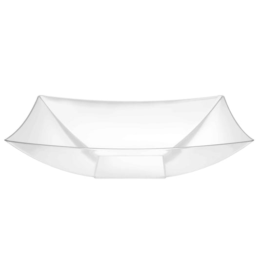 128oz Rectangles Clear Bowl for serving large portions of salads, pasta, fruits, or snacks at events, parties, and gatherings with a transparent elegant design