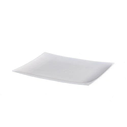 Rectangles Pearl Plates in 7-inch, 9-inch, and 11.75-inch sizes, perfect for serving meals at weddings, events, or parties with a sleek and elegant pearl finish