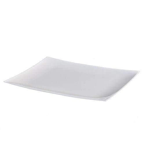 Rectangles Pearl Plates in 7-inch, 9-inch, and 11.75-inch sizes, perfect for serving meals at weddings, events, or parties with a sleek and elegant pearl finish