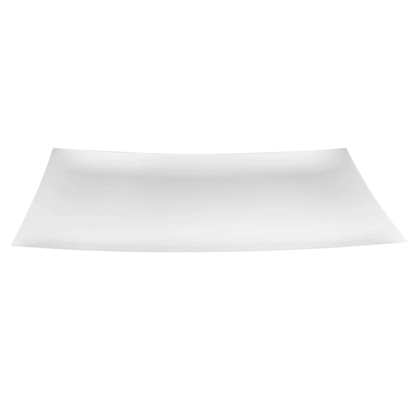 12"x18" pearl-colored rectangular serving tray, ideal for displaying appetizers, desserts, or gourmet dishes at elegant events, parties, and weddings.