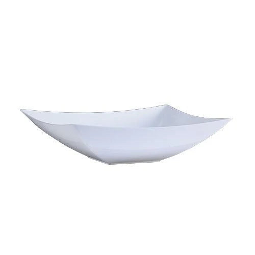 Set of three 64oz pearl-colored rectangular serving bowls, ideal for serving salads, side dishes, and desserts at weddings, events, and stylish dining gatherings.
