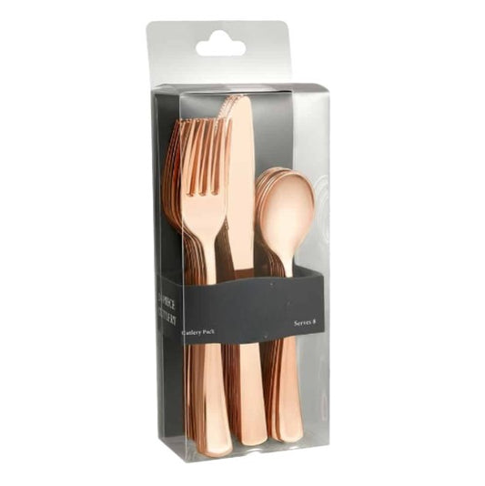 Polished Combo Box with elegant disposable cutlery in Gold, Silver, and Rose Gold. Ideal for weddings, catering, and special events with a premium, stylish, and durable design.