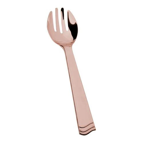 Polished salad fork in Gold, Silver, and Rose Gold. Elegant and durable serving utensil for salads, ideal for weddings, events, fine dining, and upscale table settings.