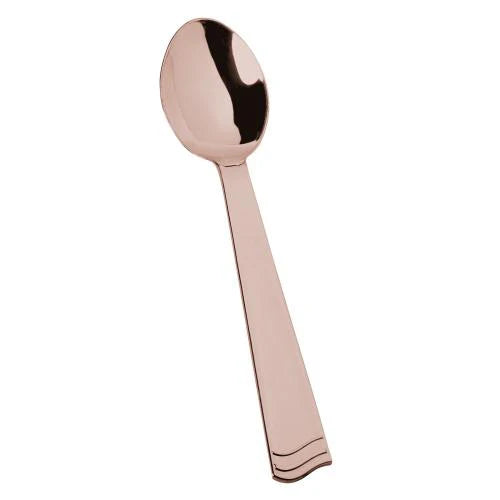 Polished salad spoon in Gold, Silver, and Rose Gold. Elegant and durable serving utensil for tossing and serving salads at weddings, events, and upscale dining experiences.