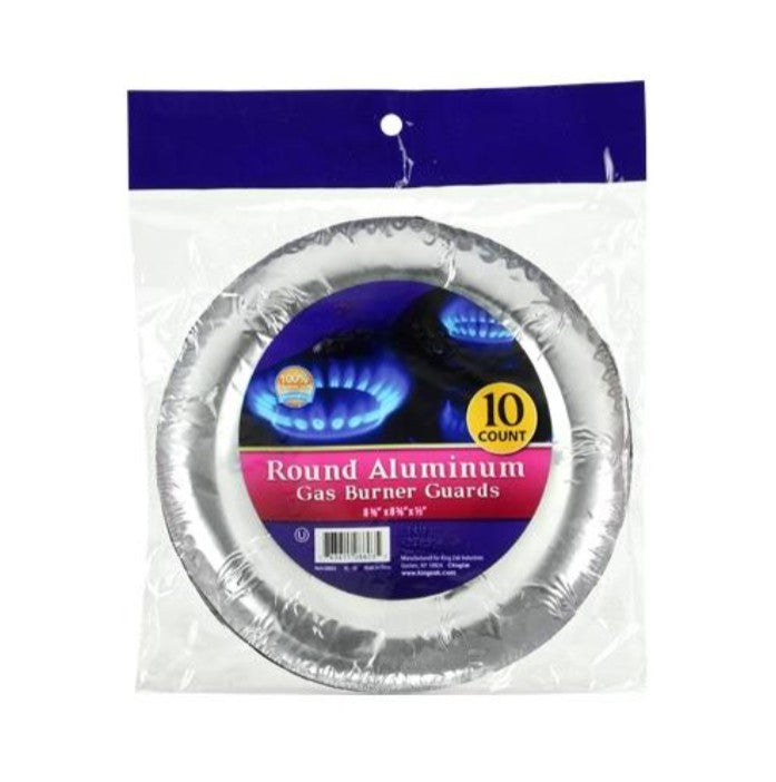 Gas burner guard for round & large square stoves. Heat-resistant, durable, and easy to clean. Prevents spills, grease buildup, and mess. Ideal for home kitchens, protecting cooktops, and easy cleanup.