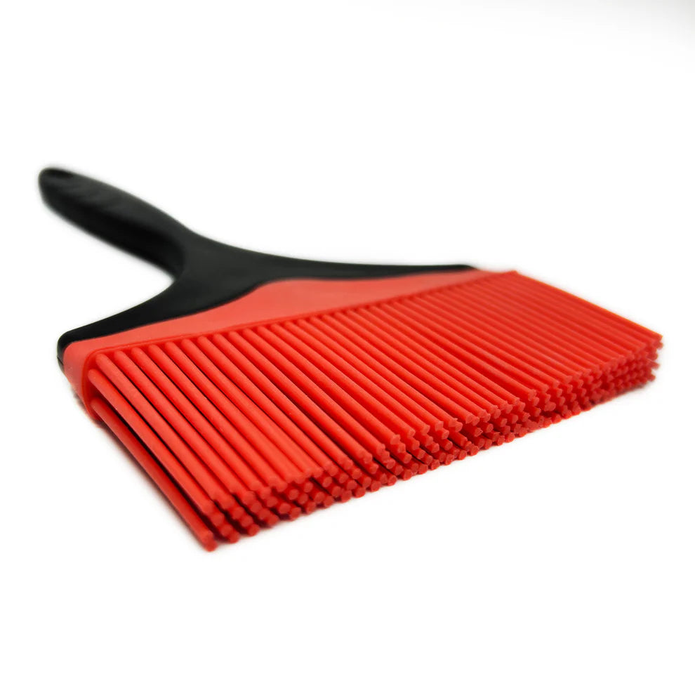Winco SB-04P, 4" Red, Black Handle Silicone Brush