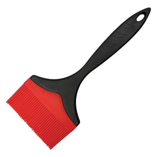 Winco SB-04P, 4" Red, Black Handle Silicone Brush