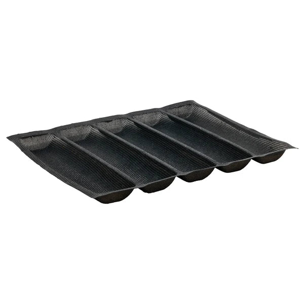 Winco SBF-5K, 18" x 13", Silicone, 5-Roll Bread Form, EA