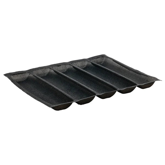 Winco SBF-5K, 18" x 13", Silicone, 5-Roll Bread Form, EA
