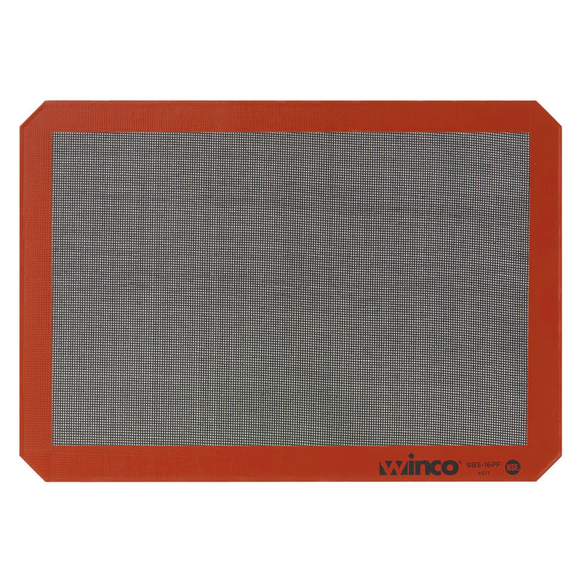 Winco SBS-24PF/16PF, 11-5/8"x16-1/2" Silicone Half-Size Perf Baking Mat, EA