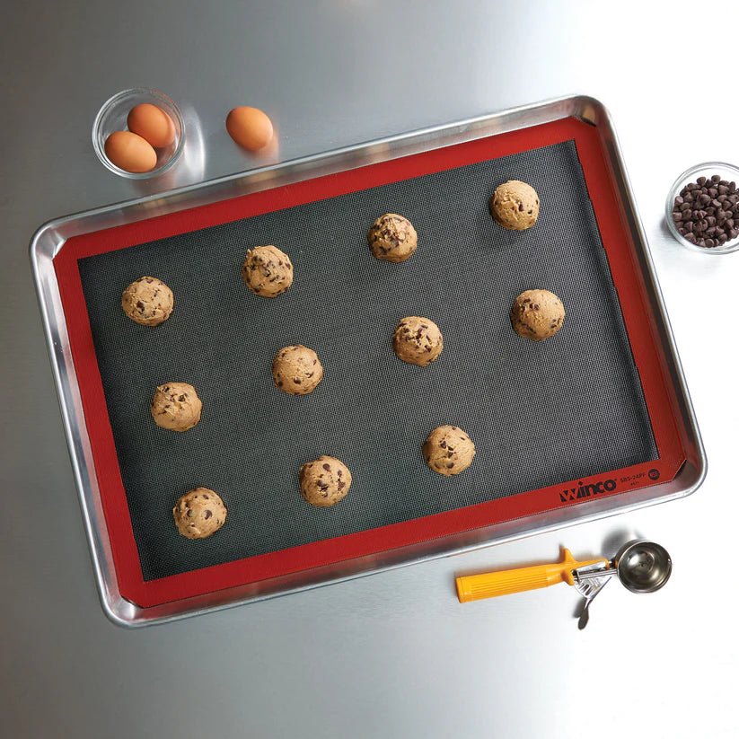 Winco SBS-24PF/16PF, 11-5/8"x16-1/2" Silicone Half-Size Perf Baking Mat, EA