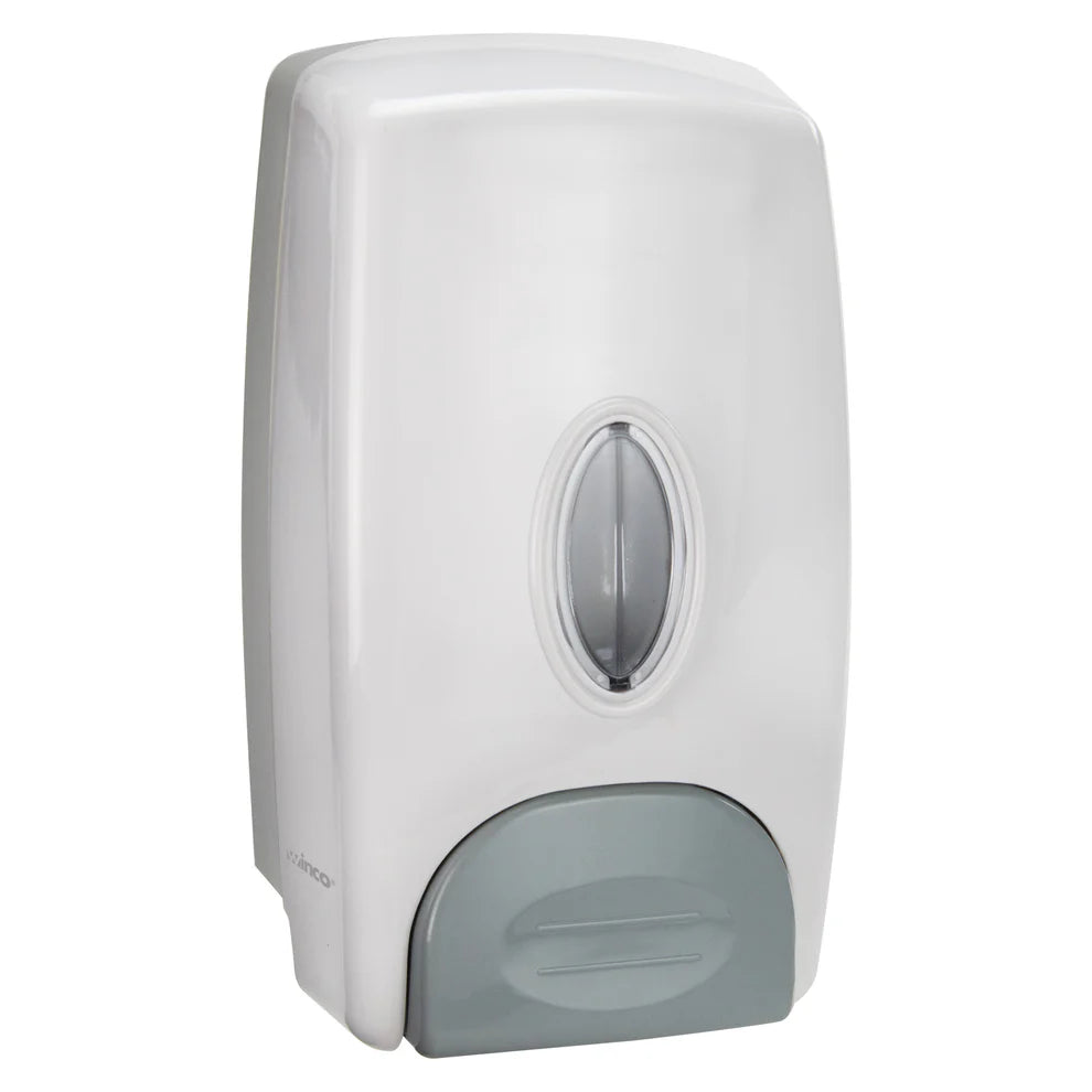Winco SD-100/100K, 1L Manual, White/Black Soap Dispenser