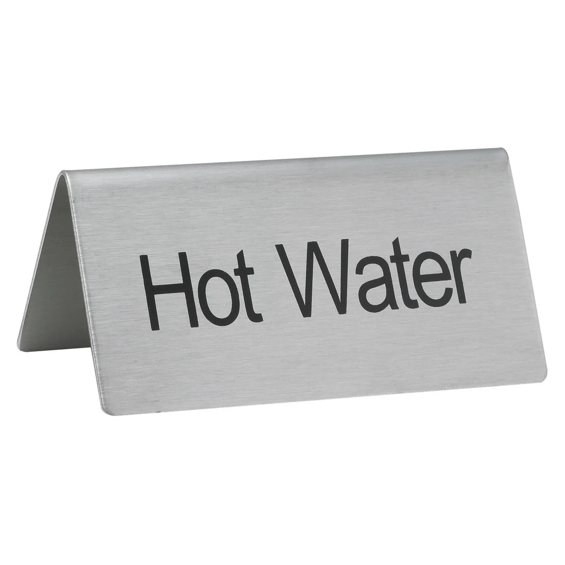 Winco SGN-100 to SGN-106, Stainless Steel Blank, Hot Tea, Decaf, Coffee, Hot Water, Iced Tea, Sanitized Tent Sign- Restaurant Kitchen, Buffet Stations, Catering Services