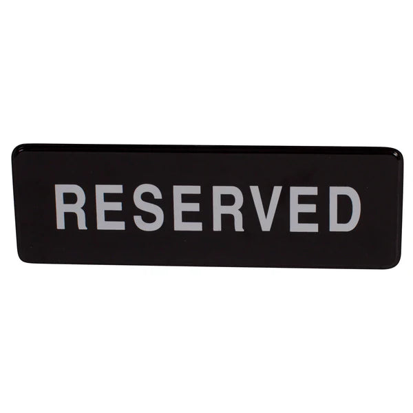 Winco SGN-301 to SGN-336, 3" x 9" Black, "Push" to "No Soliciting" Information Sign