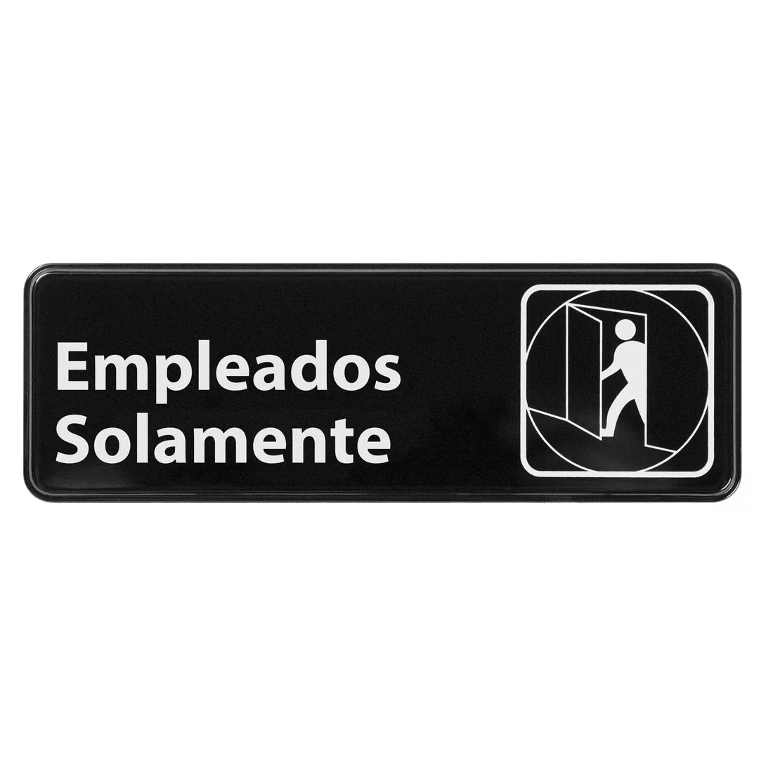 Winco SGN-360 to SGN-369, 3" x 9", Black, Employee Must Wash Hands..." to "Women" Information Sign