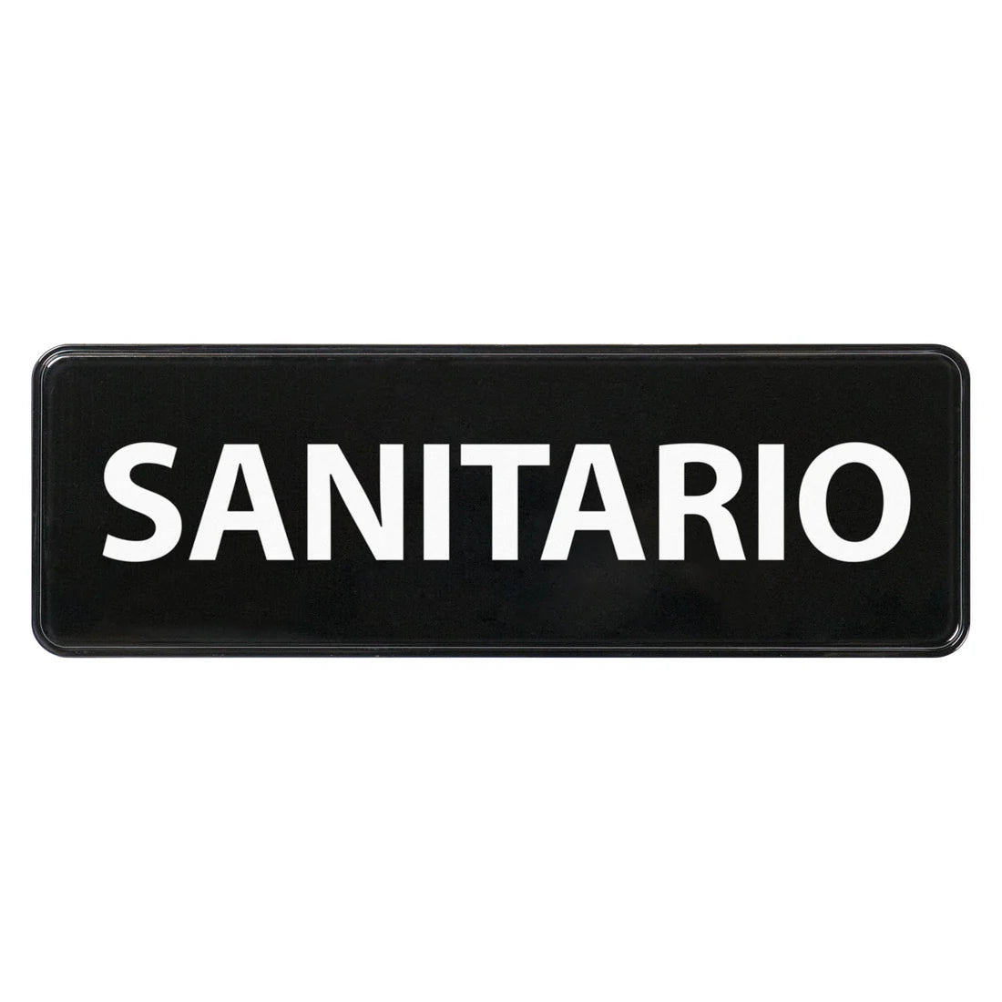 Winco SGN-360 to SGN-369, 3" x 9", Black, Employee Must Wash Hands..." to "Women" Information Sign