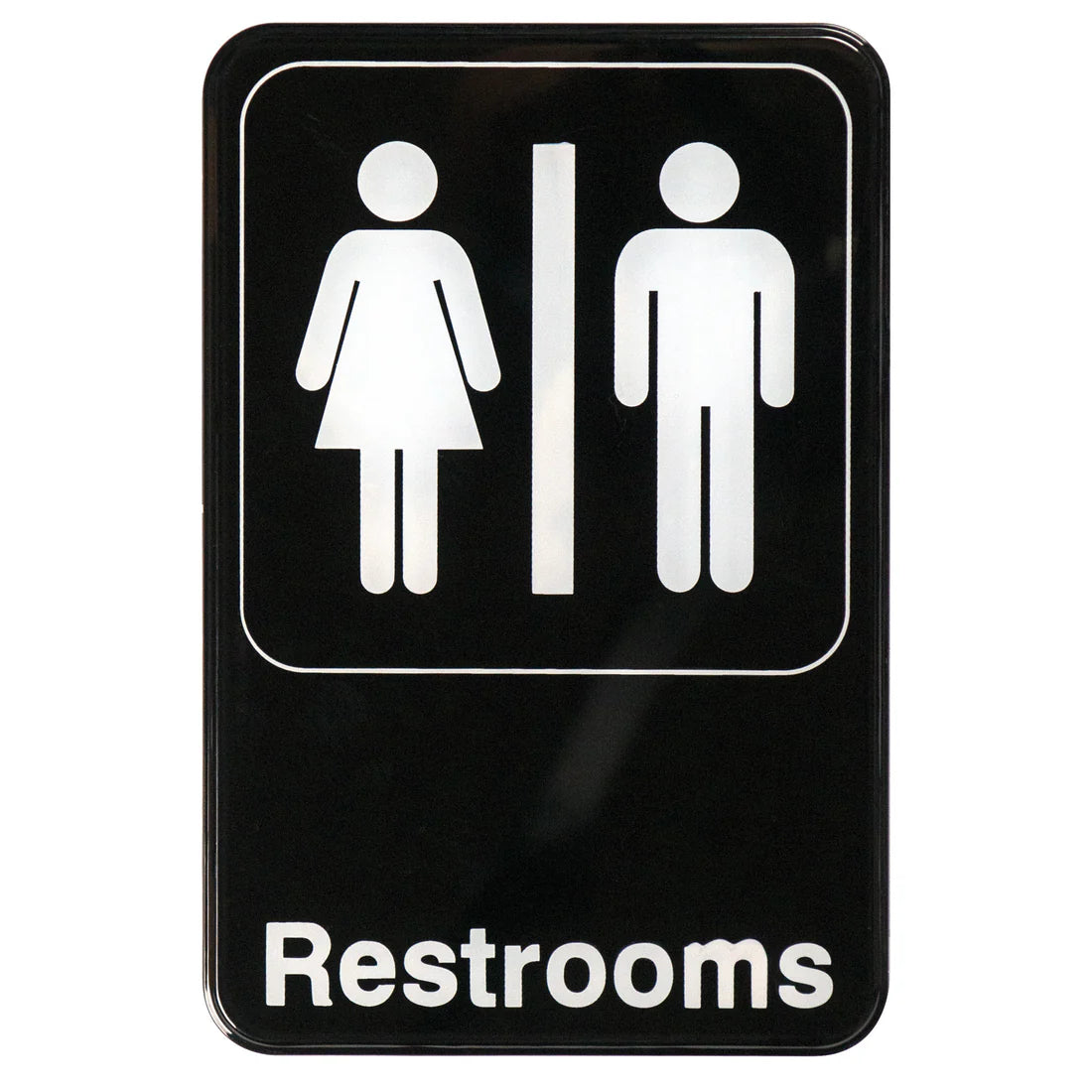 Winco SGN-601 to 684W, 6"x9" No Smoking Info Signs, Black