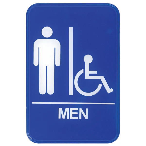 Winco SGN-601 to 684W, 6"x9" No Smoking Info Signs, Black
