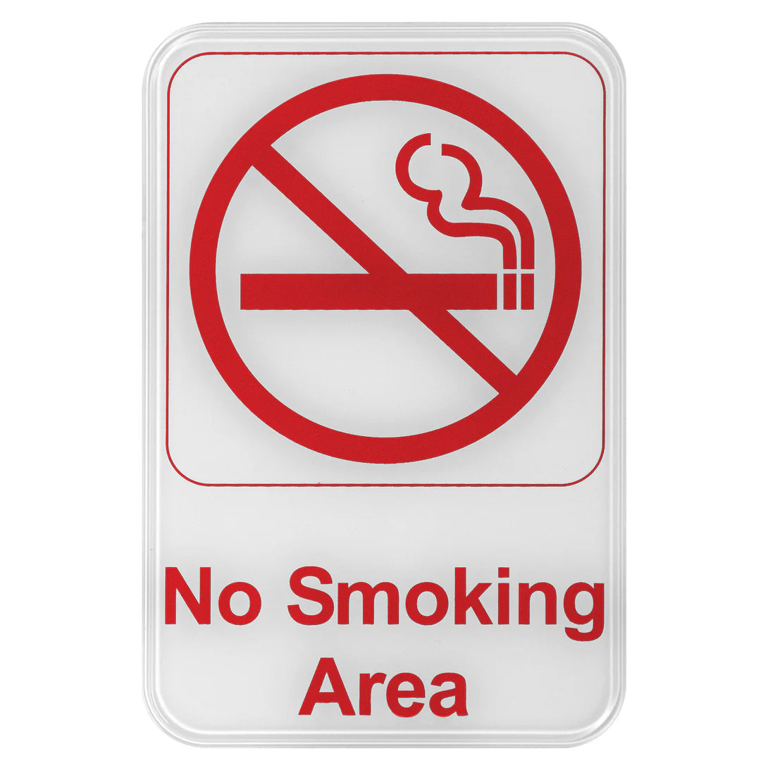 Winco SGN-601 to 684W, 6"x9" No Smoking Info Signs, Black