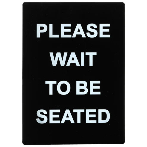 Winco SGN-802 to SGN-807, 6"x9" Black "No Smoking" Info Signs
