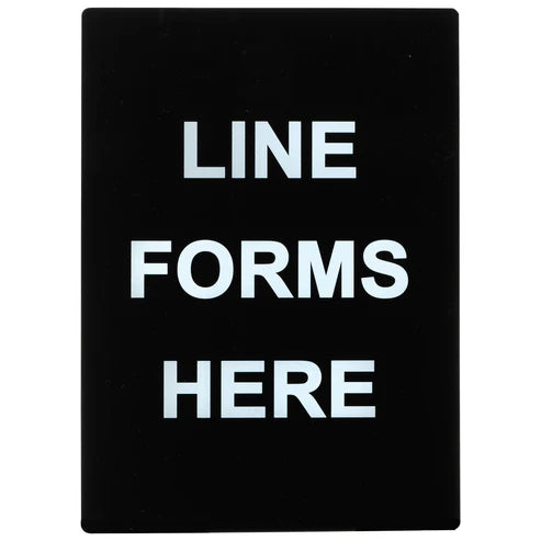 Winco SGN-802 to SGN-807, 6"x9" Black "No Smoking" Info Signs