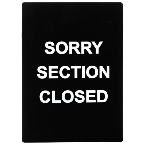 Winco SGN-802 to SGN-807, 6"x9" Black "No Smoking" Info Signs
