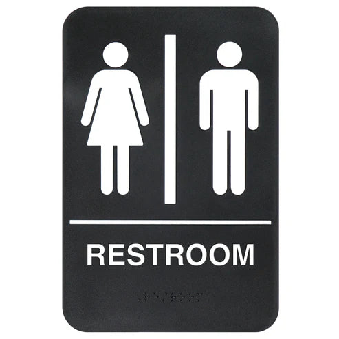 Winco SGNB-601 to SGNB-653B, 6"x9" Braille Info Signs, Various Messages