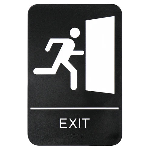Winco SGNB-601 to SGNB-653B, 6"x9" Braille Info Signs, Various Messages