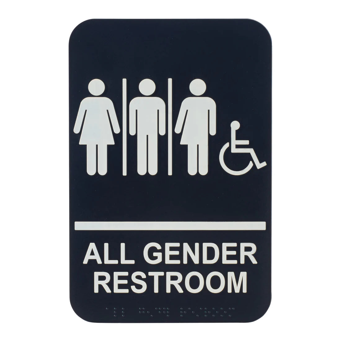 Winco SGNB-601 to SGNB-653B, 6"x9" Braille Info Signs, Various Messages
