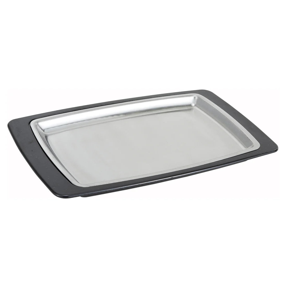 Winco SIZ-11 to SIZ-11ST, 11" SS Oval/Rect Sizzle Platters w/ Bakelite Underliners (SIZ-11/ST)