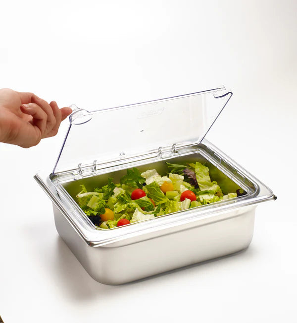 Winco SP7100C-SP7900S, 1/2-1/6 Slotted, Solid, Hinged Covers